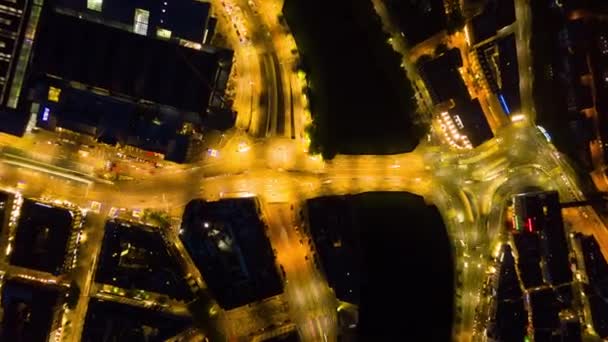 Imágenes Del Panorama Del Tráfico Urbano Zurich Por Noche Suiza — Vídeo de stock