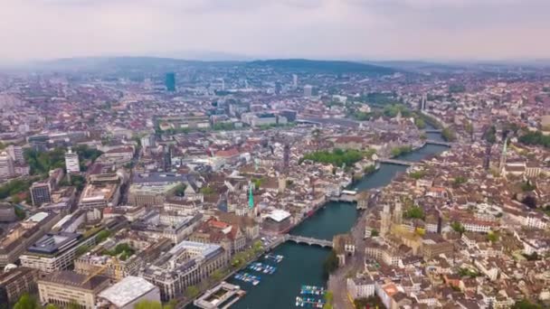 Zúrich paisaje urbano panorama — Vídeos de Stock