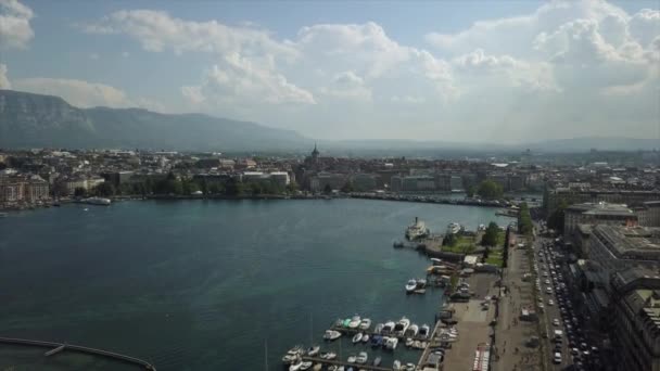 Imágenes Del Panorama Urbano Ginebra Suiza — Vídeo de stock