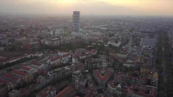 Filmagem Panorama Paisagem Urbana Milão Durante Dia Itália — Vídeo de Stock