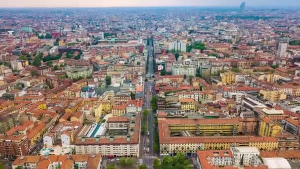 Filmagem Panorama Paisagem Urbana Milão Durante Dia Itália — Vídeo de Stock