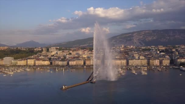 Images Panorama Paysage Urbain Genève Suisse — Video