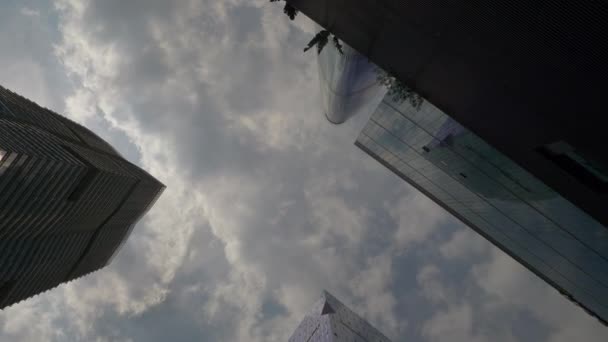 Den Čas Guangzhou Skyscape Letecké Panorama Záběry Čína — Stock video