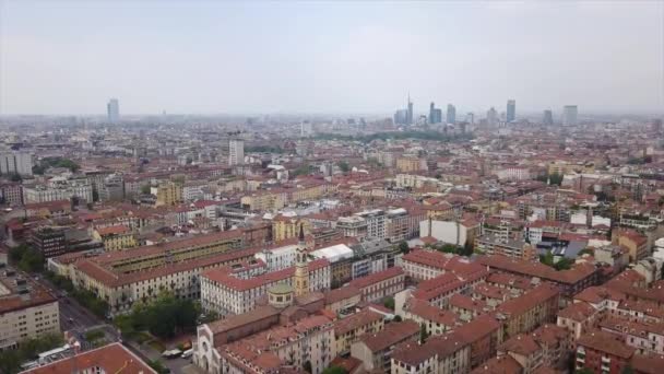 Footage Milan Cityscape Panorama Day Time Italy — Stock Video