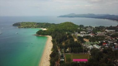 Phuket Adası Buda dağ günbatımı panorama 4k zaman atlamalı Tayland