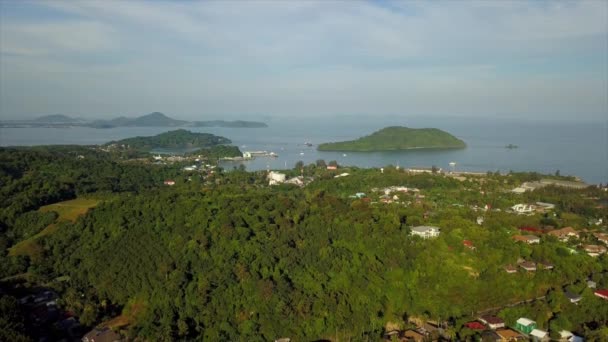 プーケット島仏山の夕日のパノラマ 4 k 時間経過タイ — ストック動画