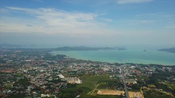 Phuket île buddha montagne coucher de soleil panorama 4k laps de temps thailand — Video