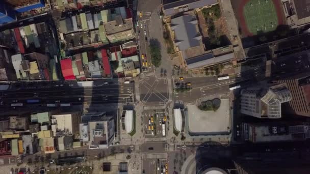 Tagsüber Taipeh Verkehr Stadtbild Panorama Filmmaterial China — Stockvideo