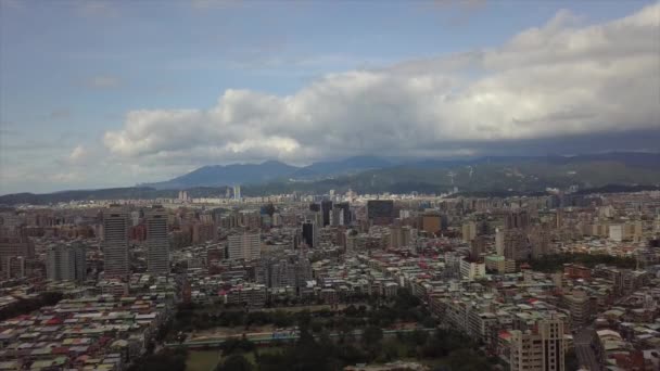 Den Čas Taipei Panorama Panorama Záběry Čína — Stock video