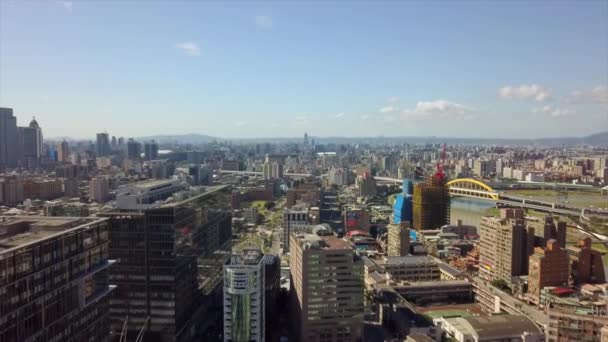 Hora Dia Taipei Panorama Paisagem Urbana Imagens China — Vídeo de Stock