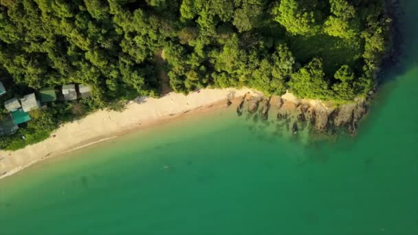 James Bond Island Bij Zonsondergang Phang Nga Phuket Thailand — Stockvideo