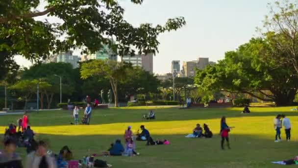 Taipei Park Panorama Filmmaterial China — Stockvideo