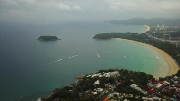 Phuket île buddha montagne coucher de soleil panorama 4k laps de temps thailand — Video