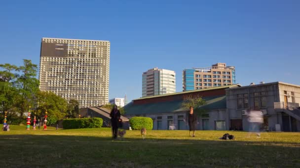 Taipei Park Panorama Nagrania Chiny — Wideo stockowe