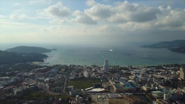 Phuket Adası Buda dağ günbatımı panorama 4k zaman atlamalı Tayland — Stok video