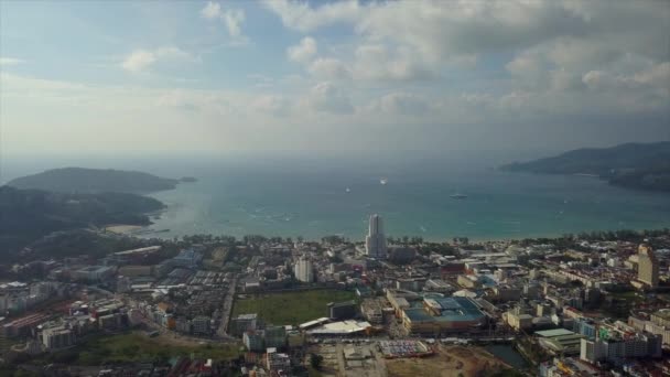 Phuket Adası Buda dağ günbatımı panorama 4k zaman atlamalı Tayland — Stok video