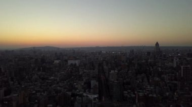Gün zaman Taipei cityscape panorama. 4 k görüntüleri Çin
