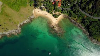 Phuket Adası Buda dağ günbatımı panorama 4k zaman atlamalı Tayland