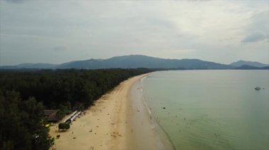 Phuket Adası Buda dağ günbatımı panorama 4k zaman atlamalı Tayland