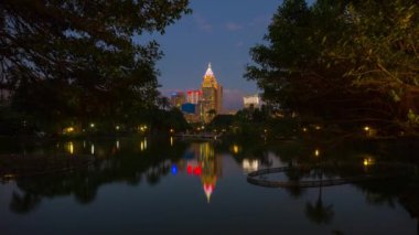 Taipei park panorama. 4 k görüntüleri Çin