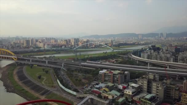 Den Čas Taipei Panorama Panorama Záběry Čína — Stock video