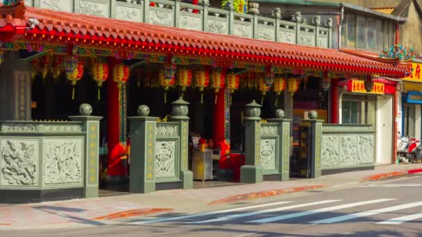 Dag Tijd Taipei Verkeer Stadsgezicht Panorama Beelden China — Stockvideo