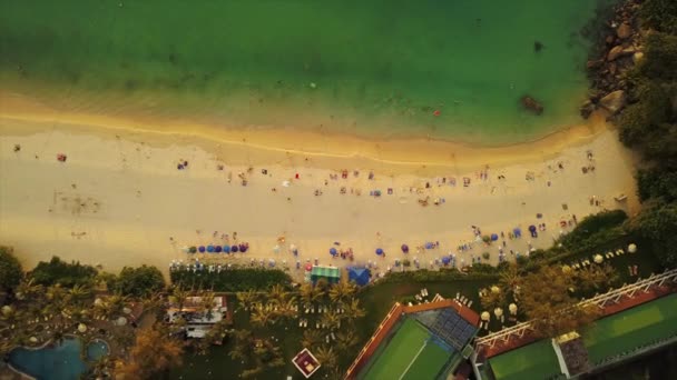 Foto Panorâmica Famosa Praia Resort Ilha Phuket Filmagem — Vídeo de Stock