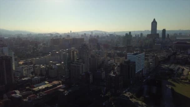 Dag Tid Taipei Stadsbild Panorama Film Kina — Stockvideo