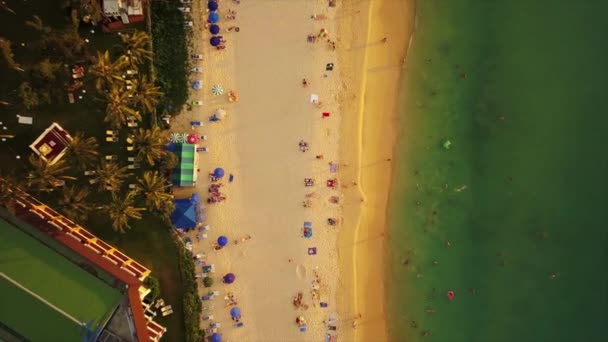 Plano Panorámico Famosa Playa Turística Phuket Island Imágenes — Vídeos de Stock