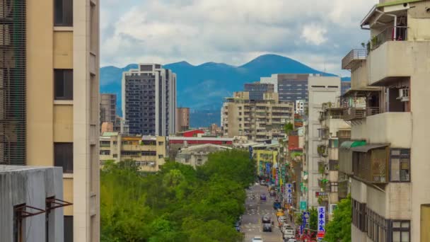 Heure Jour Panorama Paysage Urbain Taipei Images Chine — Video