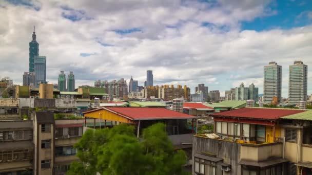 Večerní Čas Taipei Panorama Panorama Záběry Čína — Stock video