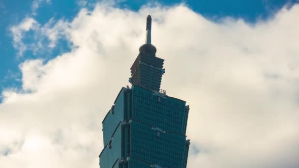 Kota Taipei Dengan Pencakar Langit Panorama Cakupan — Stok Video