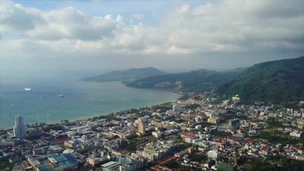 Phuket île buddha montagne coucher de soleil panorama 4k laps de temps thailand — Video