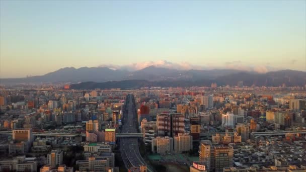 Gün Zaman Taipei Cityscape Panorama Görüntüleri Çin — Stok video