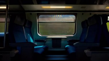 Bern Tren gezisi. Pencere pov panorama 4k görüntüleri