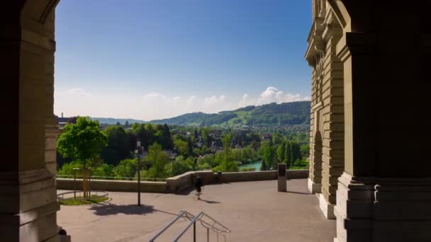 Beelden Van Bern Stadsgezicht Panorama Zwitserland — Stockvideo