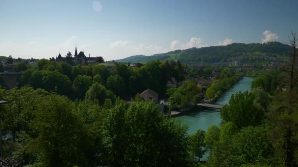 Film Bern Stadsbilden Panorama Schweiz — Stockvideo