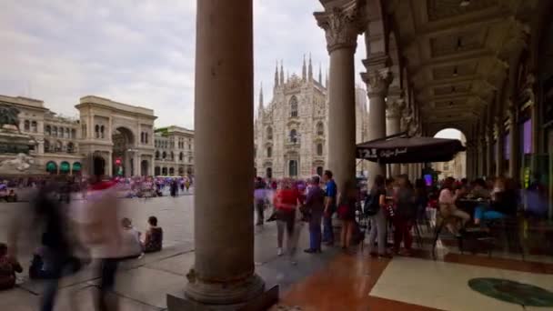 Famous duomo cathedral square — Stock Video