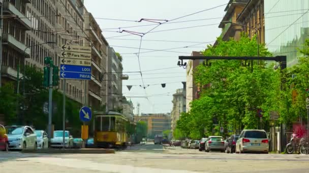 Porto ticinese ruch uliczny — Wideo stockowe