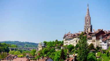 4 k Bern görüntüleri cityscape panorama, İsviçre  