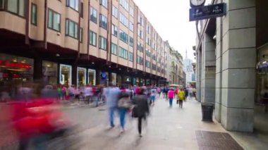 Milan şehir sokak panorama kalabalık 