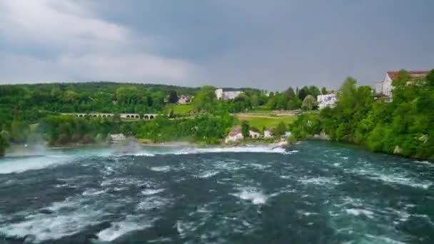 Πλάνα Της Γενεύης Καταρράκτη Τοπίο Πανόραμα Ελβετία — Αρχείο Βίντεο