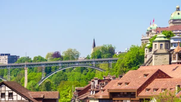 Felvételeket Bern Városkép Panorama Svájc — Stock videók