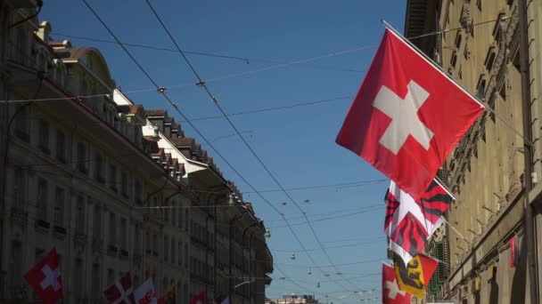 Bern Görüntüleri Cityscape Panorama Sviçre — Stok video