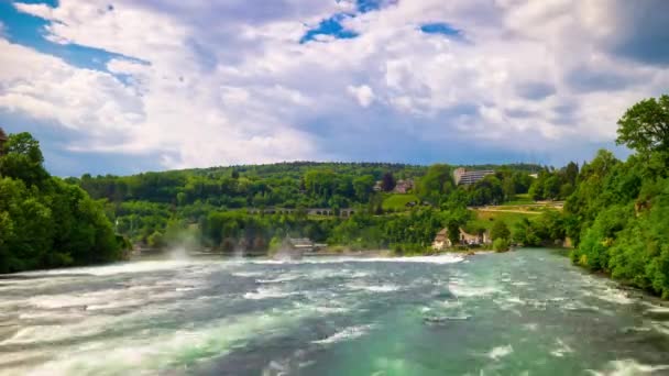 Footage Geneva Waterfall Landscape Panorama Switzerland — Stock Video