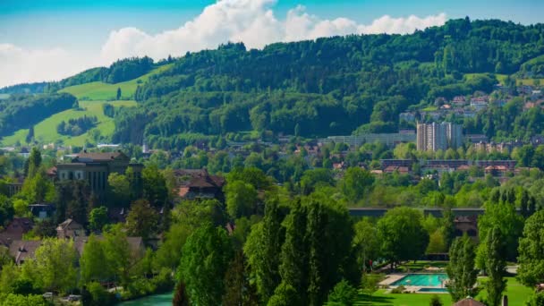 Bern Görüntüleri Cityscape Panorama Sviçre — Stok video