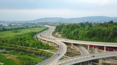4 k görüntüleri, Zürih gün zaman köprü panorama, İsviçre  