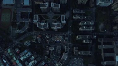 Gün zaman Taipei cityscape panorama. 4 k görüntüleri Çin