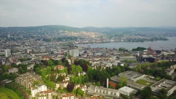 Beelden Van Zürich Stadsgezicht Panorama Zwitserland — Stockvideo