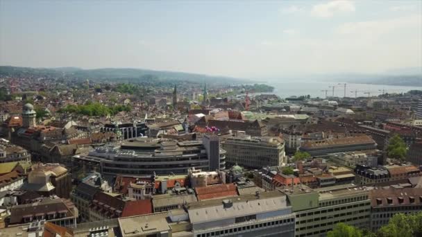 Filmmaterial Vom Zürcher Stadtpanorama Schweiz — Stockvideo